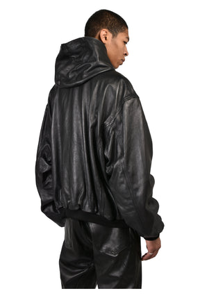 LEATHER UNDERGROUND JACKET  / BLK
