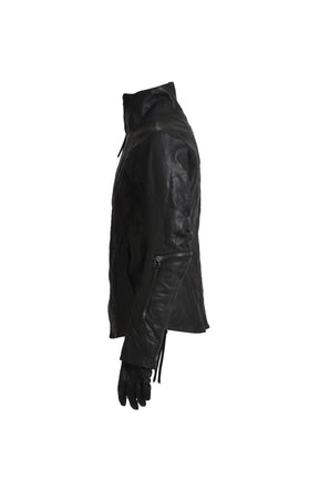 HORSE LEATHER GLOVE ATTACHED JACKET / BLK