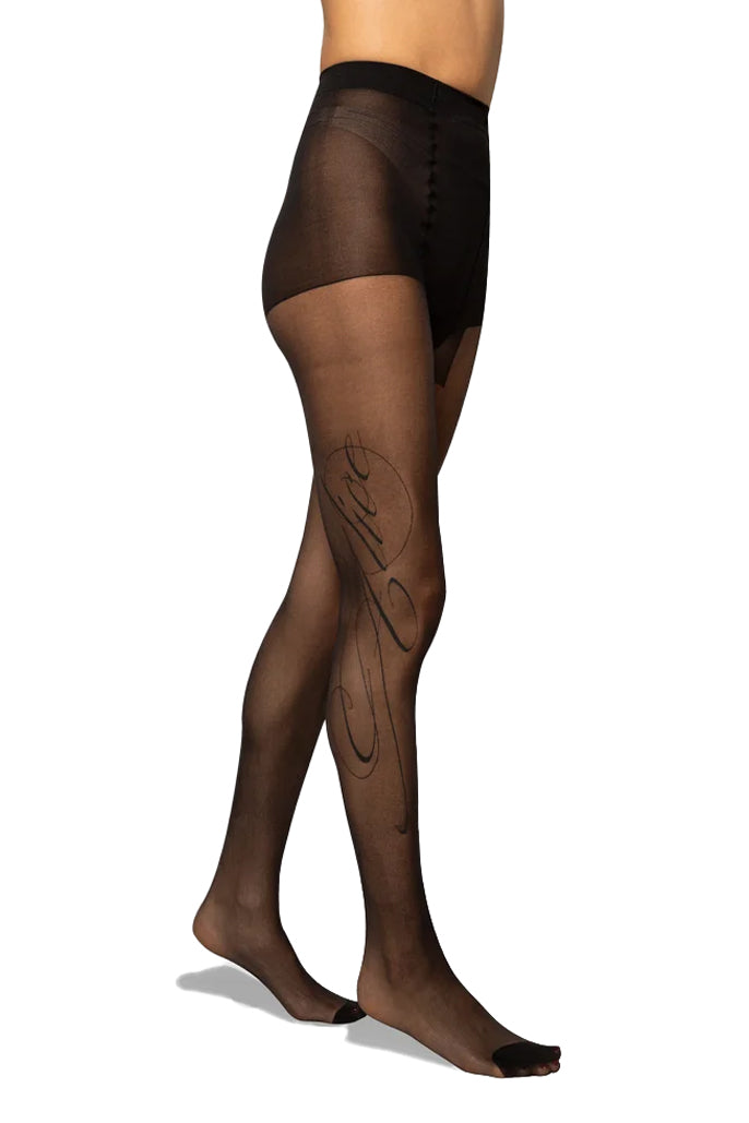ENTH SCRIPT TIGHTS / BLK