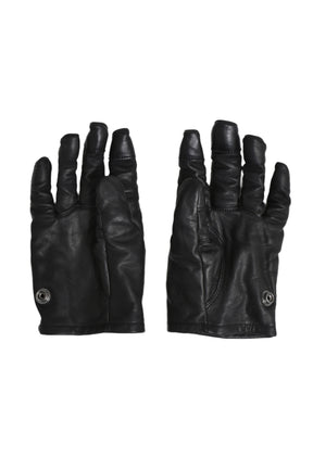 HORSE LEATHER GLOVE ATTACHED JACKET / BLK