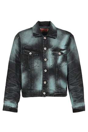 KENZO BOKE HEART OVERSIZE TRUCKER JACKET / GLACIER
