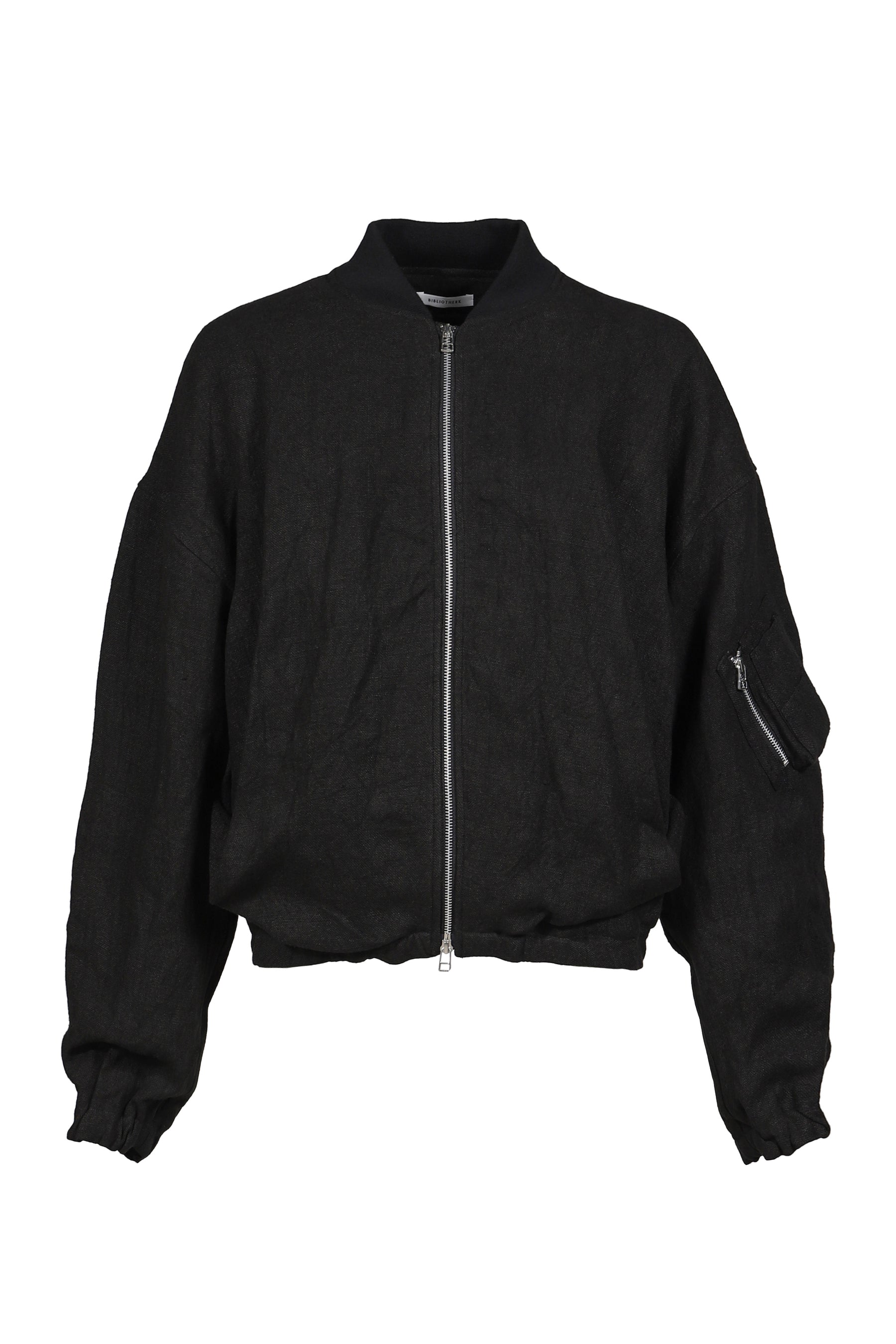 ジャケット・アウター BIBLIOTHERK DRAPED BLOUSON BLACK KOMUNE | Draped Blouson