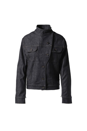 OVERSIZE MOTORCYCLE DENIM BLOUSON / DH GRY