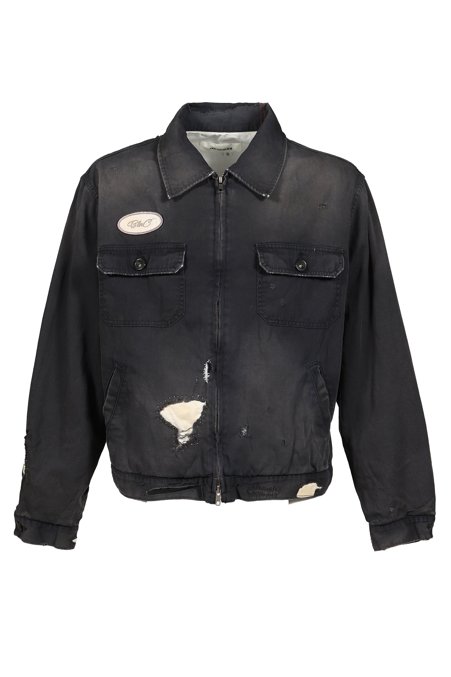 REMAKED TIMEWORN WORK JACKET / BLK