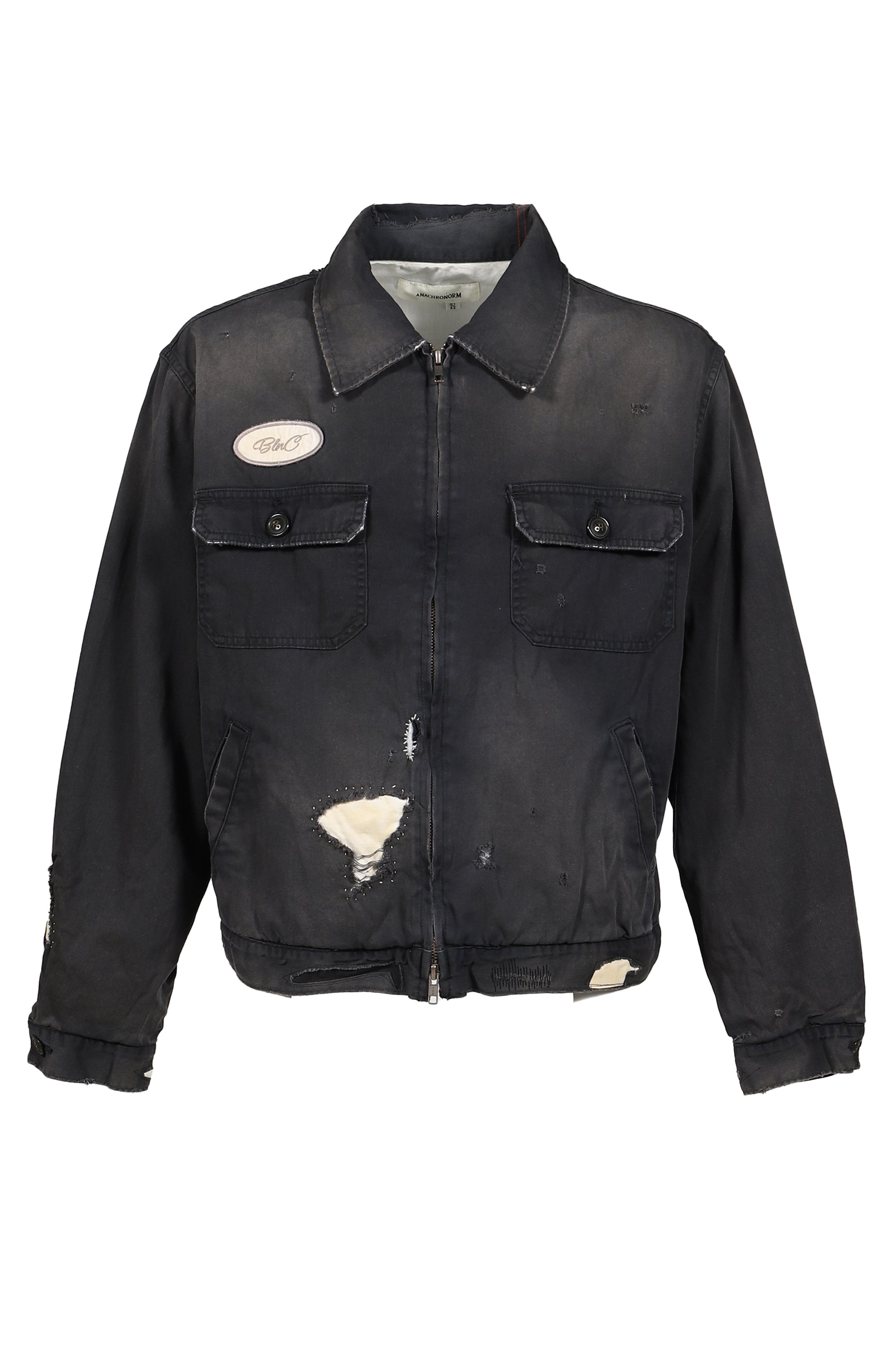 REMAKED TIMEWORN WORK JACKET / BLK