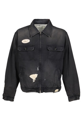 REMAKED TIMEWORN WORK JACKET / BLK