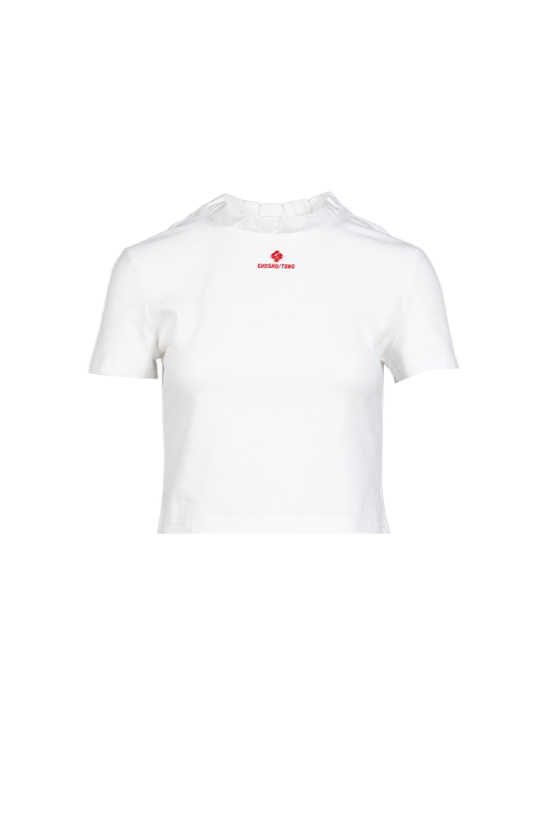 WAVE LACE COLLAR T-SHIRT / WHT