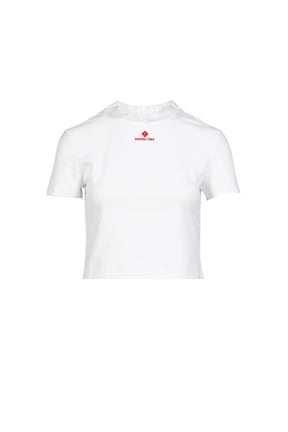 WAVE LACE COLLAR T-SHIRT / WHT