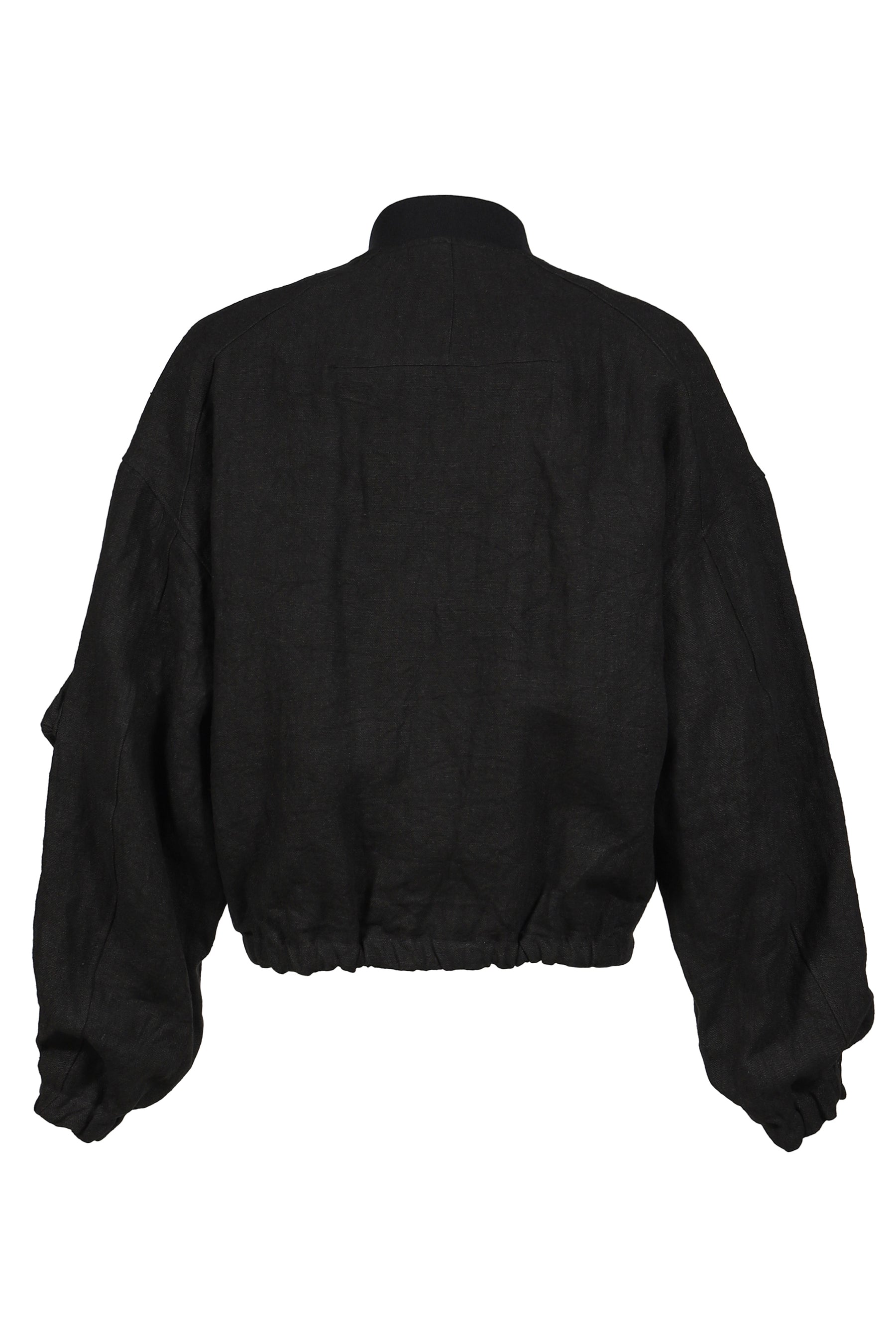 BIBLIOTHEQUE Biblioteque SS26 DRAPED MA1 BLOUSON / BLK - NUBIAN