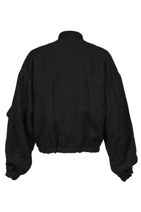 DRAPED MA1 BLOUSON / BLK