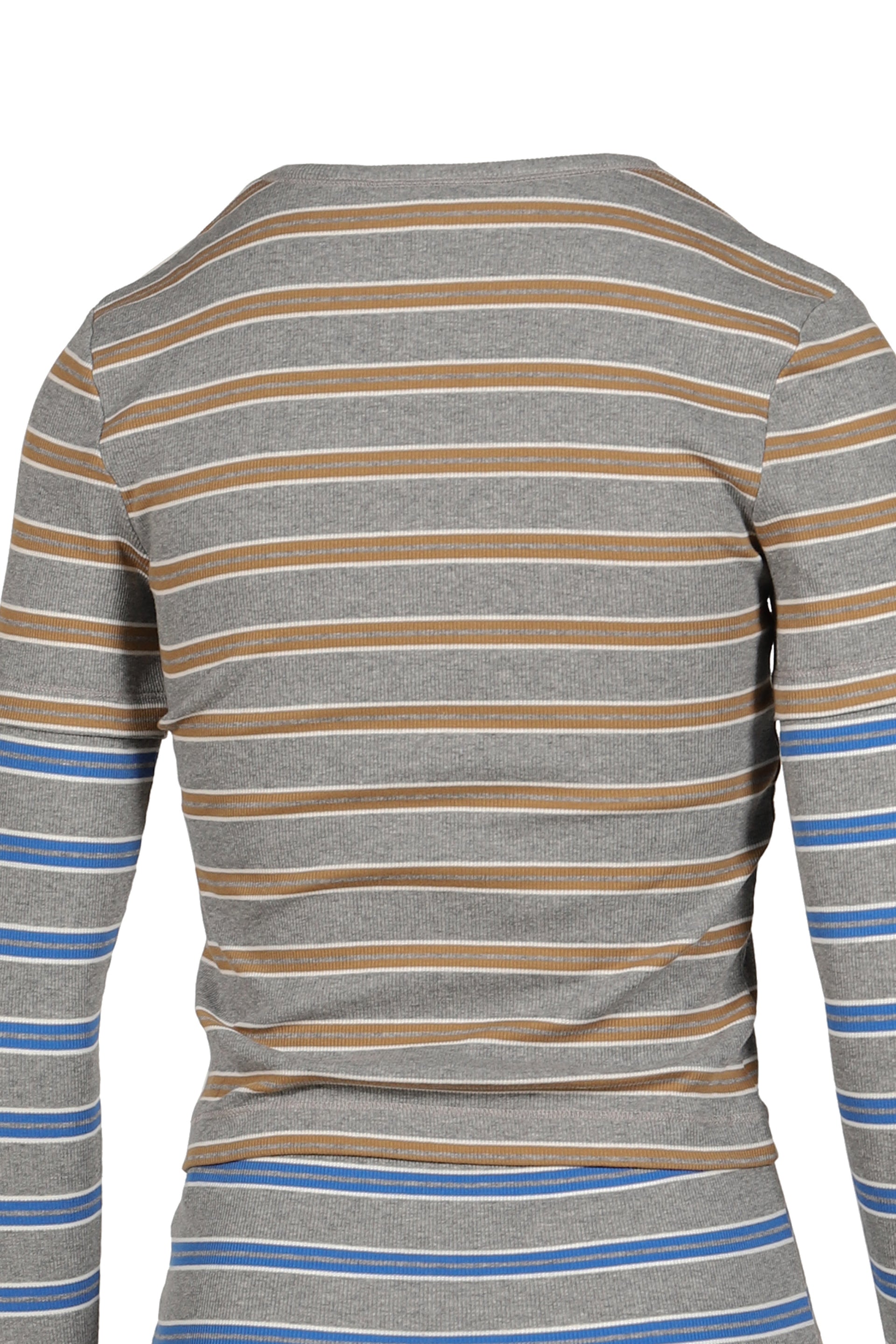 SOFT COTTON RIB LONG SLEEVE DOUBLE LAYER / STRONG BLU