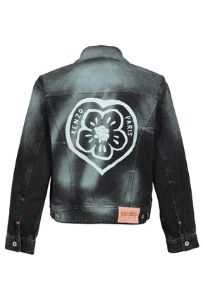 KENZO BOKE HEART OVERSIZE TRUCKER JACKET / GLACIER