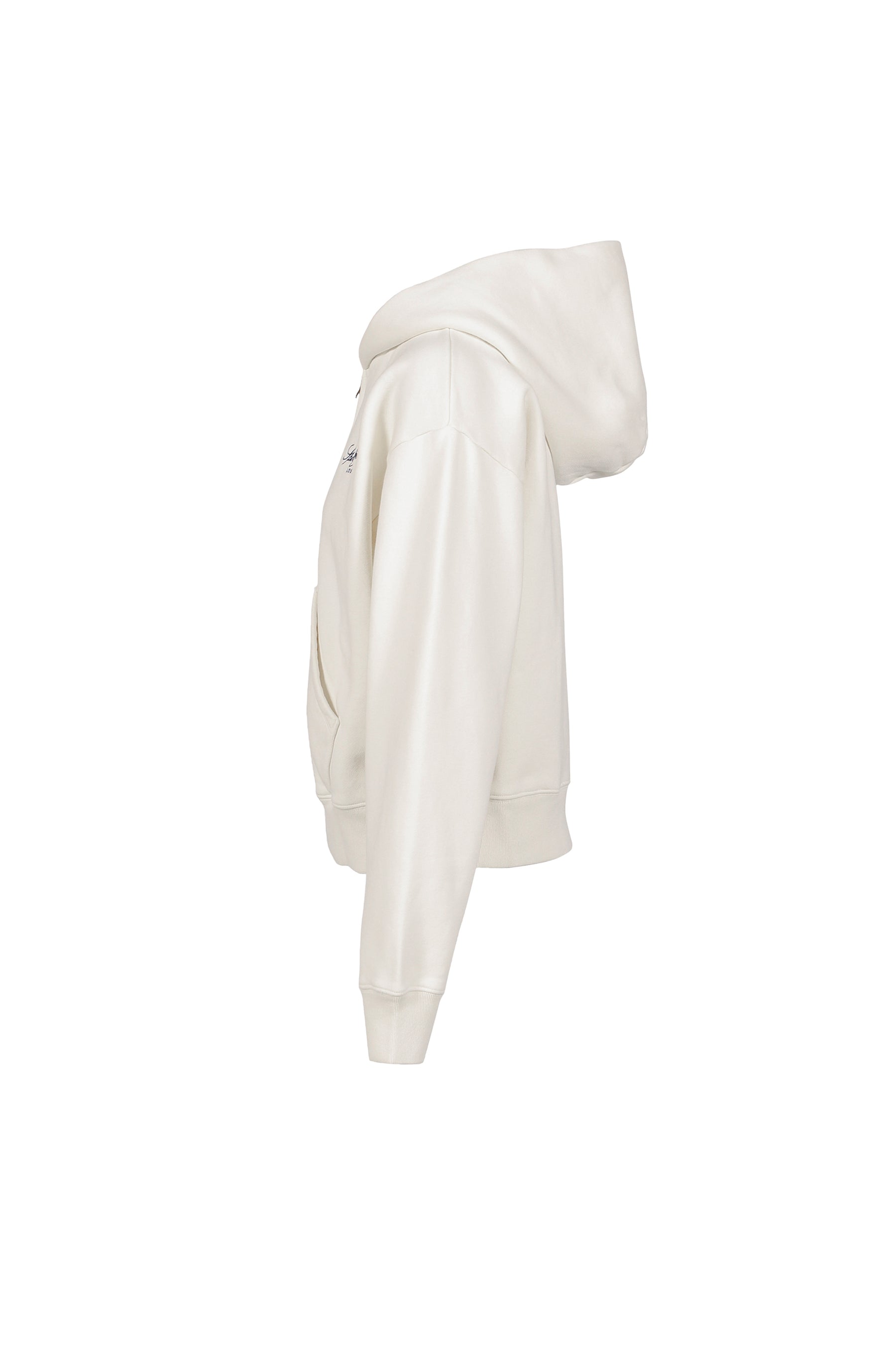 VENDOME LA EMBROIDERED ZIP HOODIE / ECRU