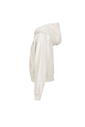 VENDOME LA EMBROIDERED ZIP HOODIE / ECRU