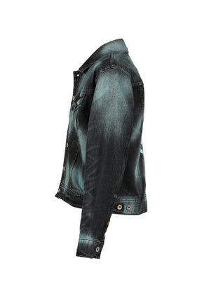 KENZO BOKE HEART OVERSIZE TRUCKER JACKET / GLACIER