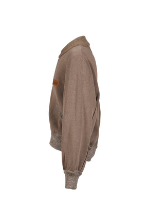 KNITTED BOMBERONE / SAND