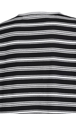 BLACK RHINESTONE STRIPE T-SHIRT / BLK