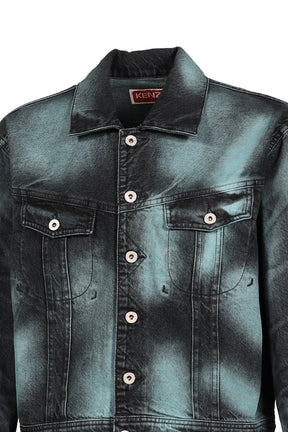 KENZO BOKE HEART OVERSIZE TRUCKER JACKET / GLACIER