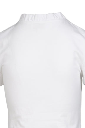 WAVE LACE COLLAR T-SHIRT / WHT