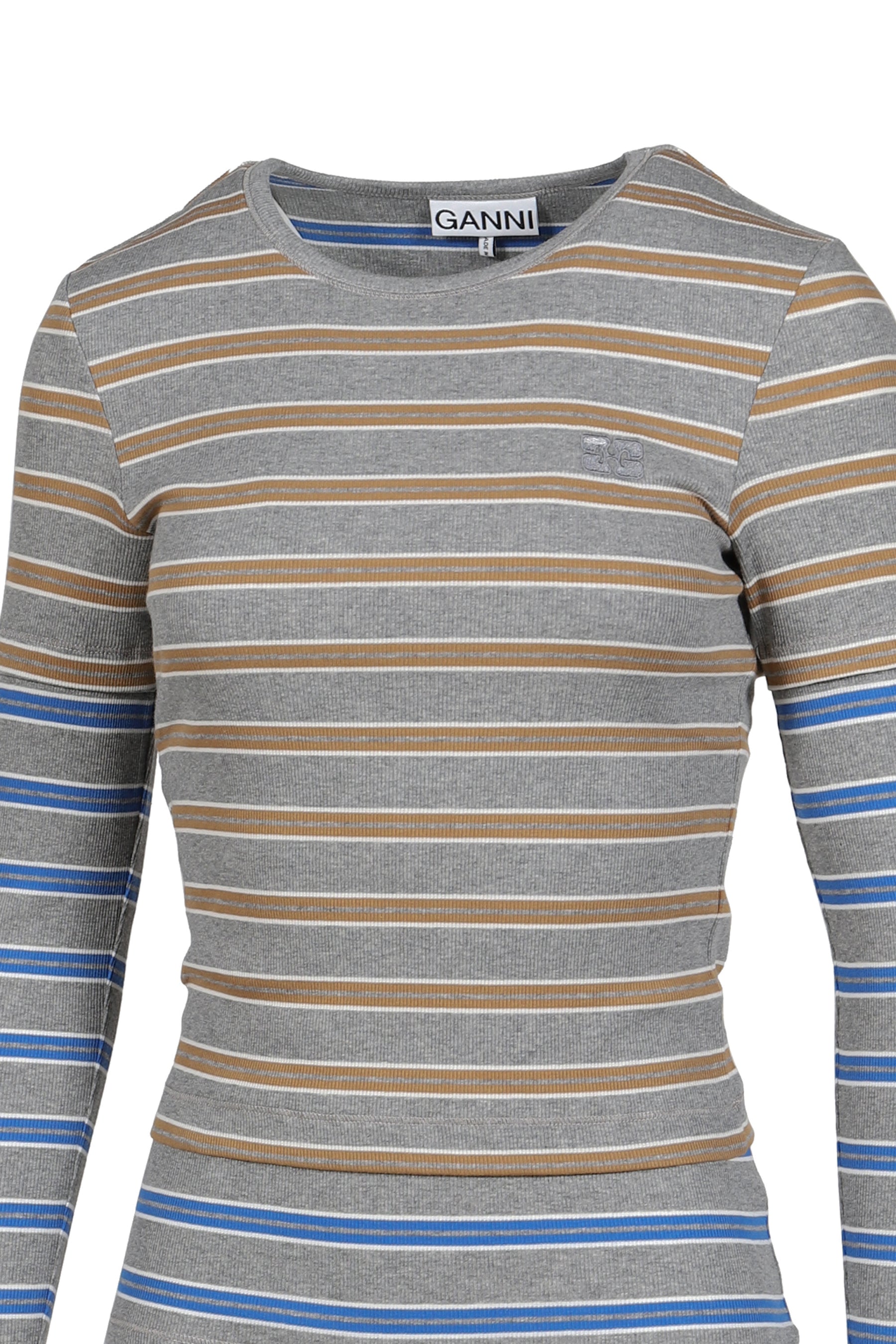 SOFT COTTON RIB LONG SLEEVE DOUBLE LAYER / STRONG BLU