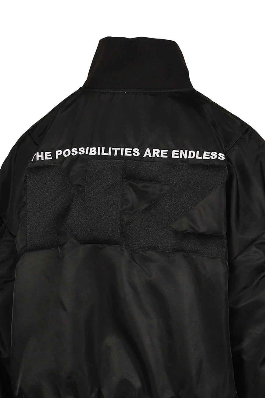 LOGO BOMBER JACKET / BLK