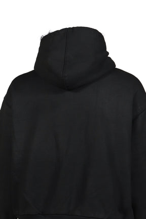 HOODIE WAXED JACKET / BLK