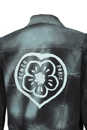 KENZO BOKE HEART OVERSIZE TRUCKER JACKET / GLACIER
