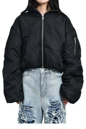 LOGO BOMBER JACKET / BLK