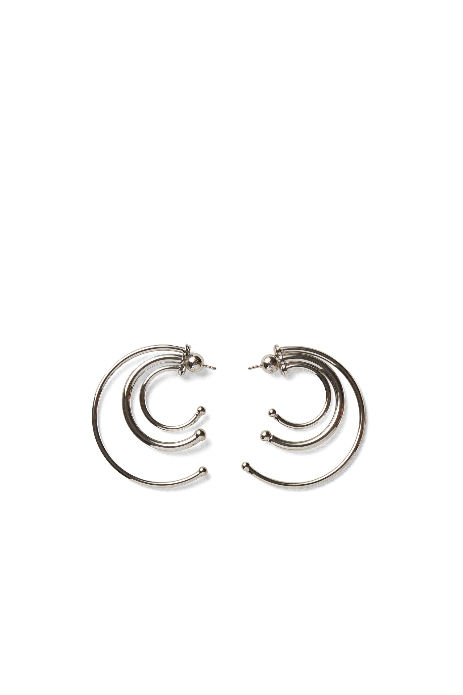 PIERCED SOLAR HOOPS SMALL / SIL