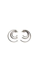 PIERCED SOLAR HOOPS SMALL / SIL