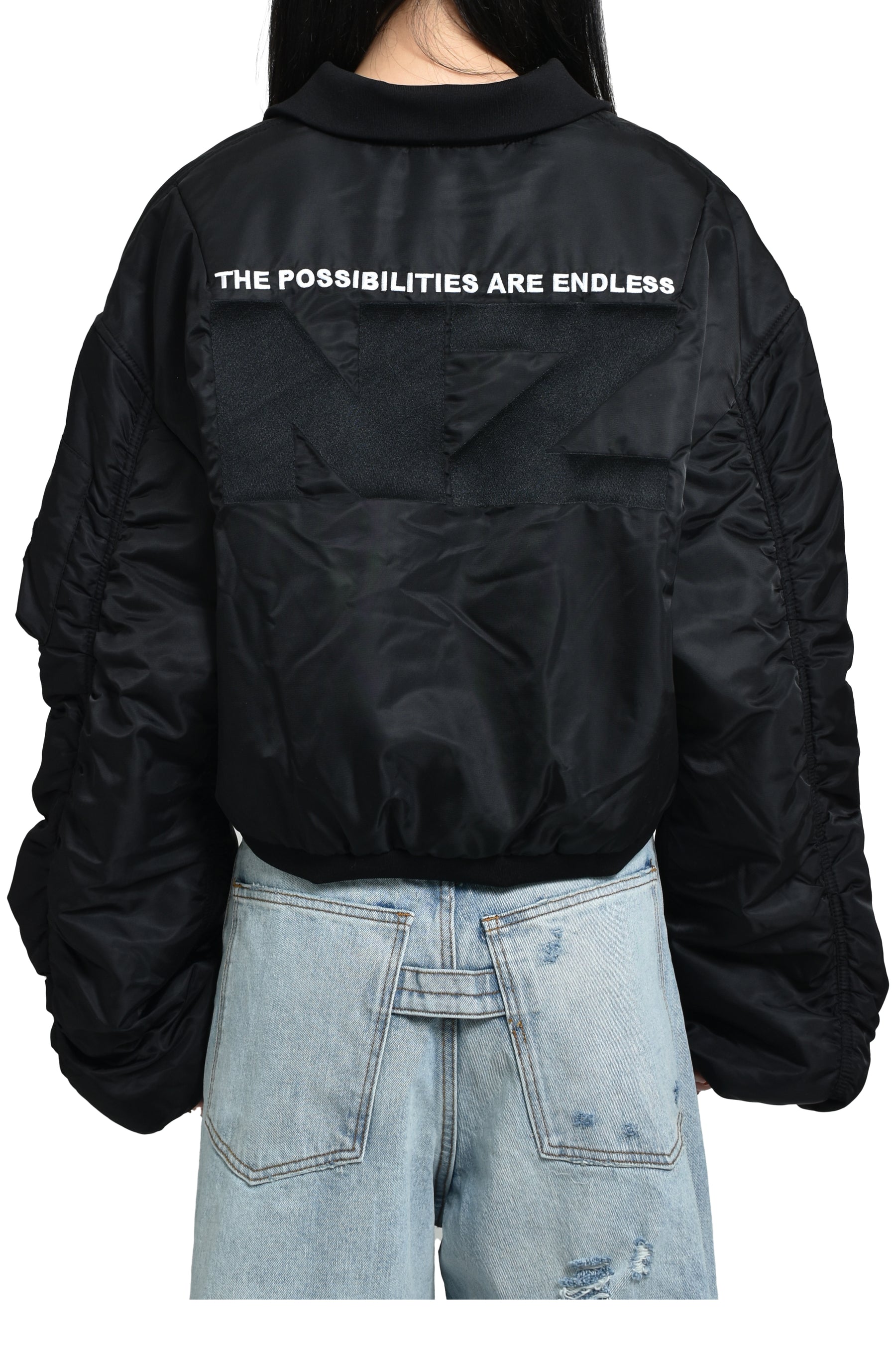 LOGO BOMBER JACKET / BLK