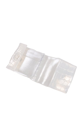 NOTHING TO HIDE VINYL CARD WALLET / WHT