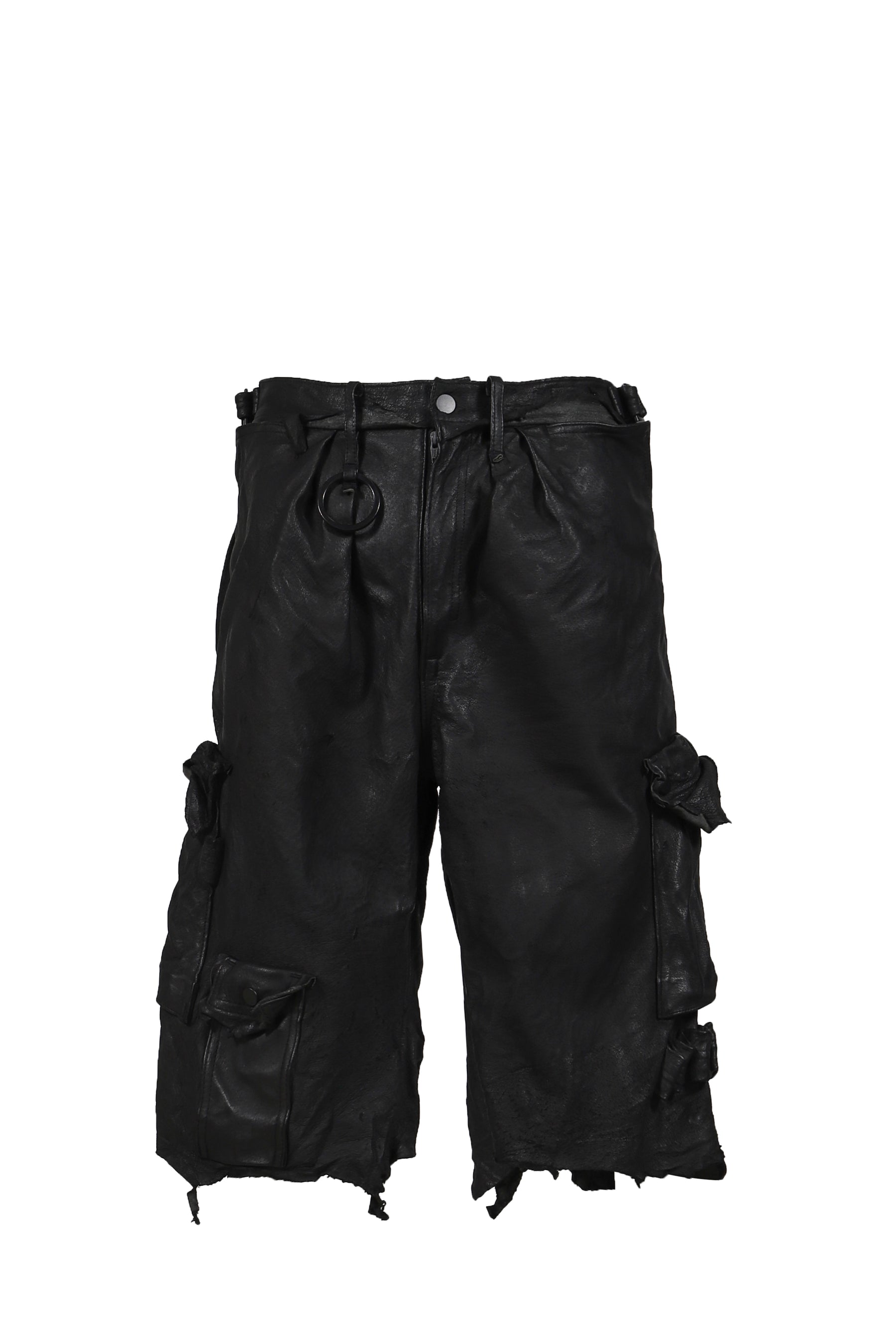 RUSTIC EDGED HBT SHORT / BLK