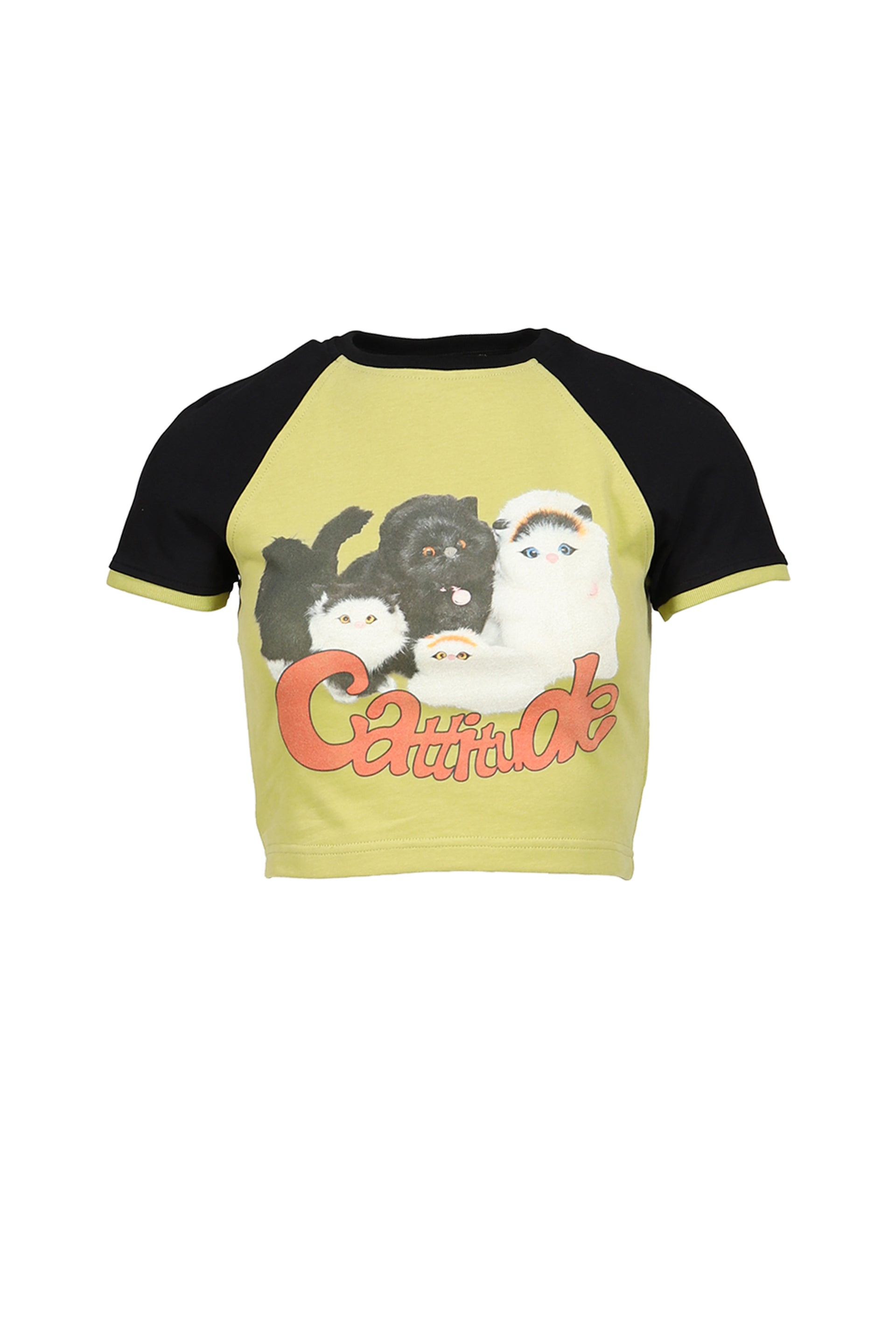 CATTITUDE T-SHIRT / BLK/YEL