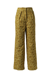 JACQUARD IN-TUCK PANTS / PISTACHIO