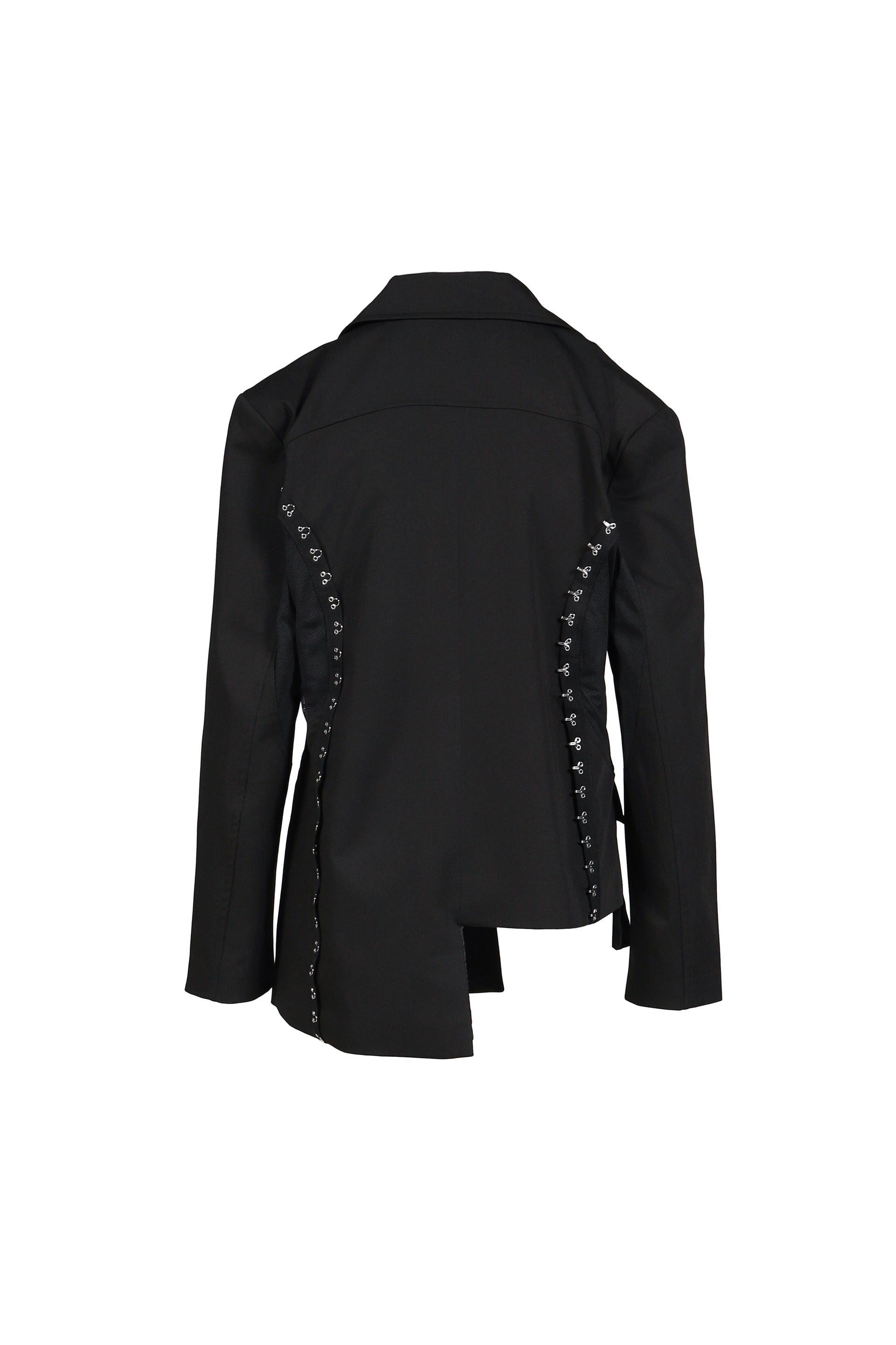 TIED MESH BLAZER / BLK