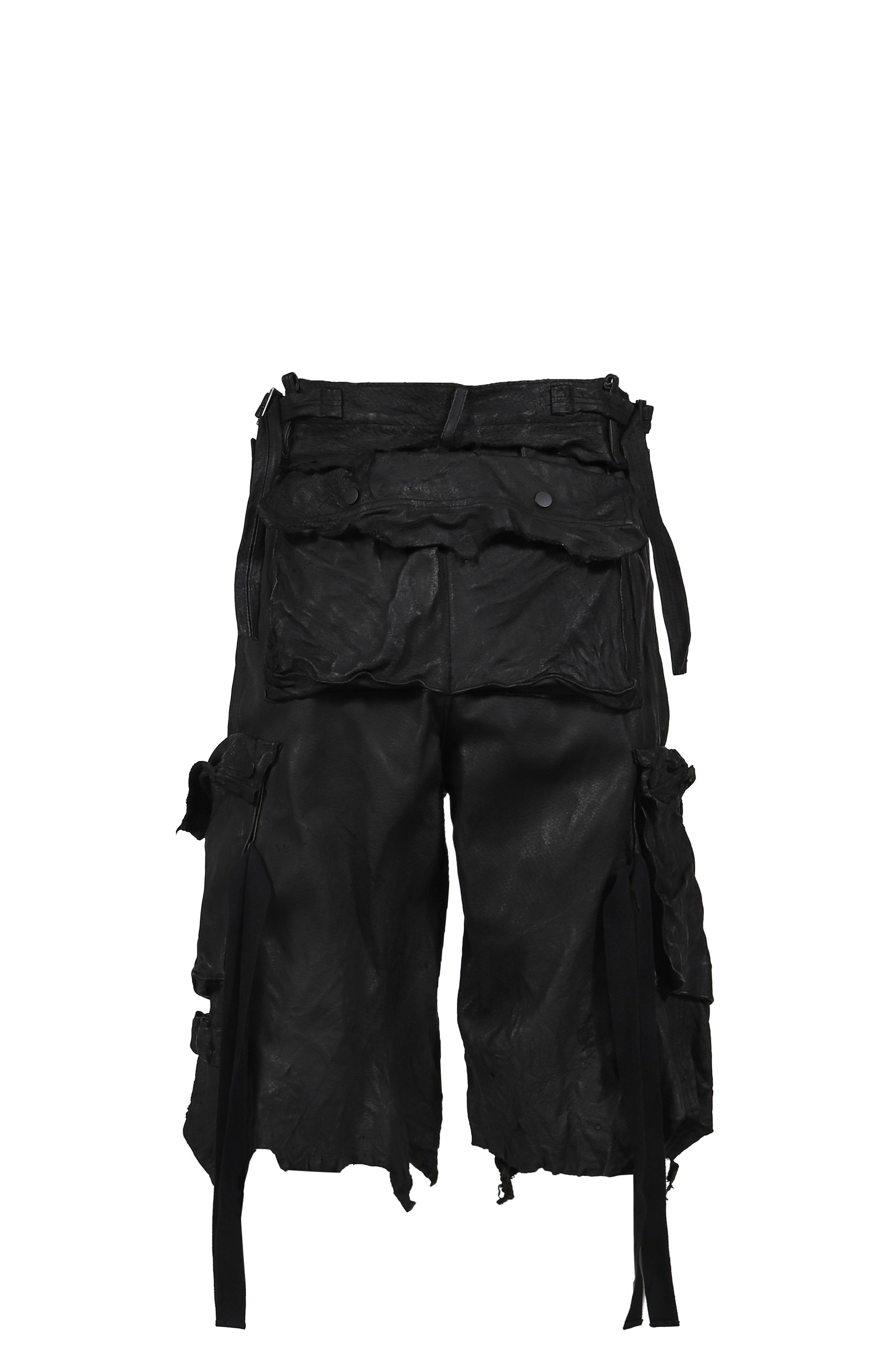 RUSTIC EDGED HBT SHORT / BLK