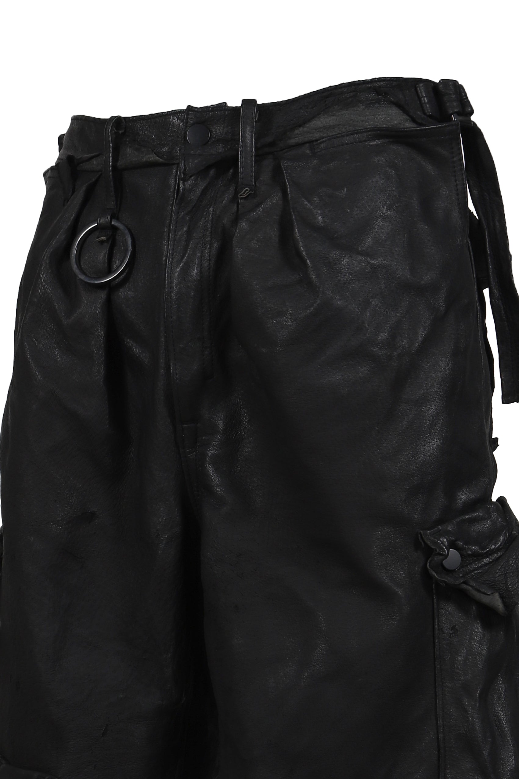 RUSTIC EDGED HBT SHORT / BLK