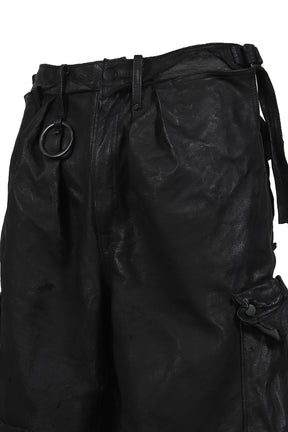 RUSTIC EDGED HBT SHORT / BLK