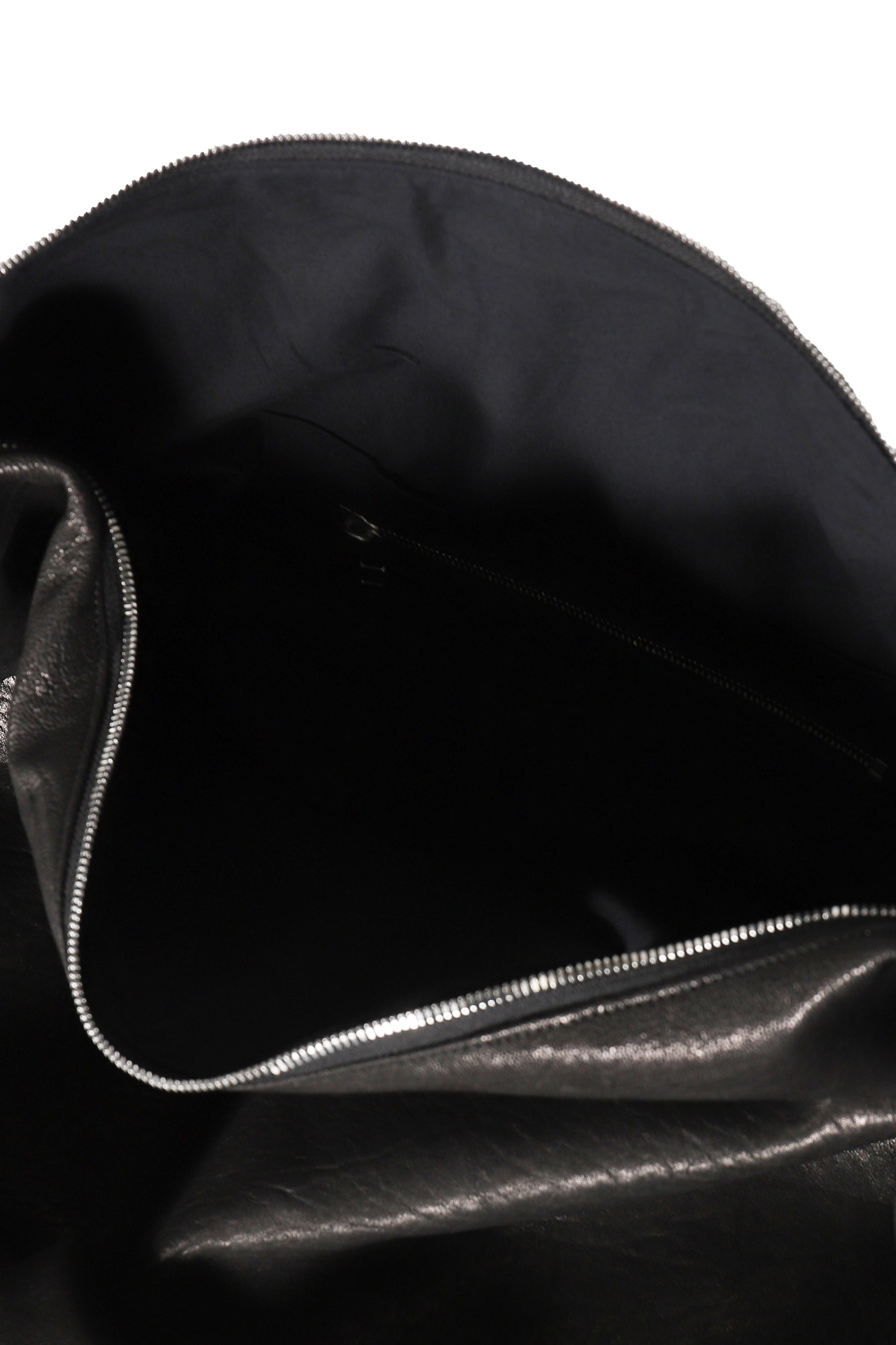 LEATHER WAVE BAG / BLK