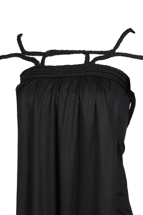 BRAIDED STRAPS CAMISOLE IN BLACK / BLACK