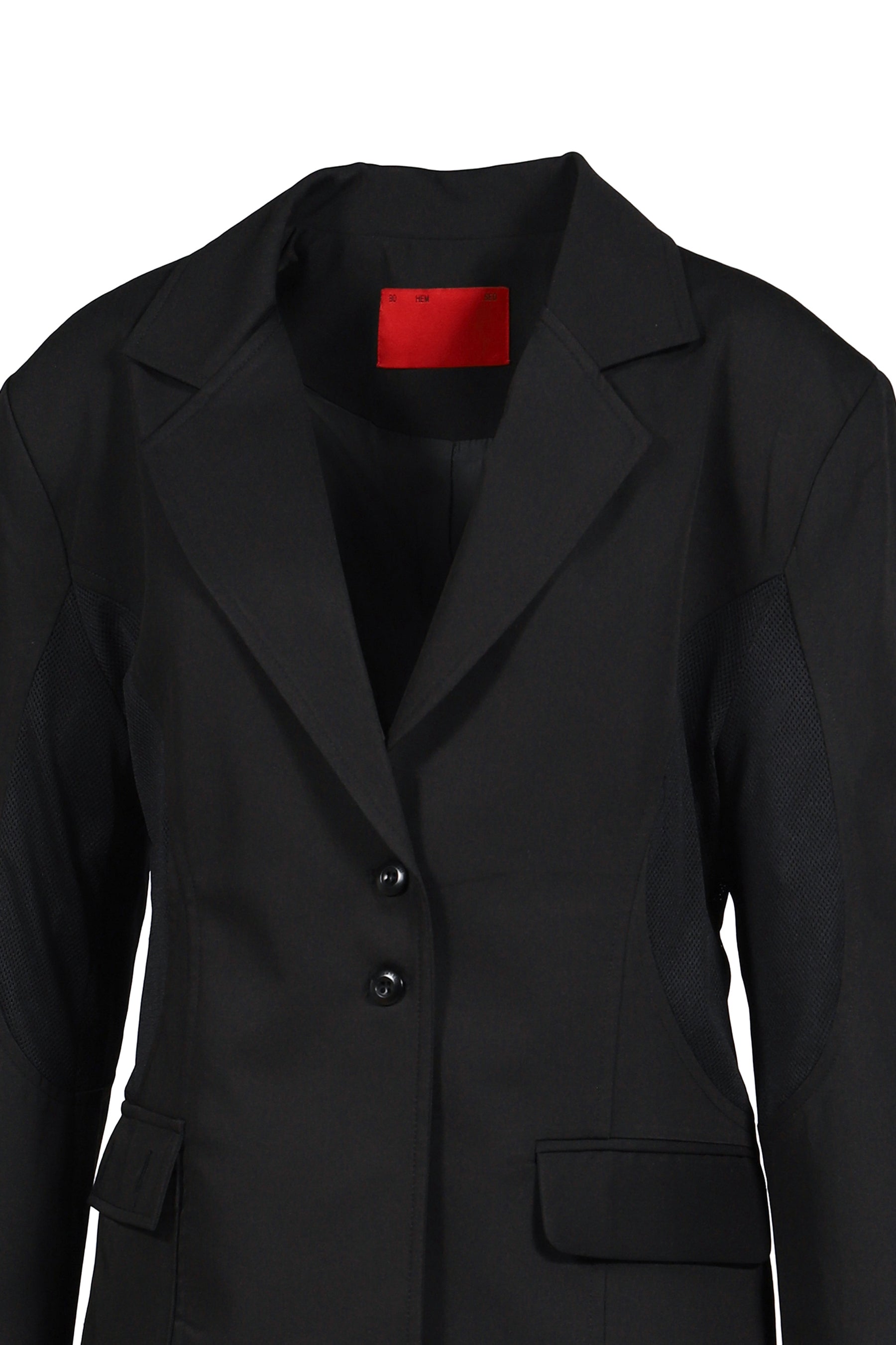 TIED MESH BLAZER / BLK