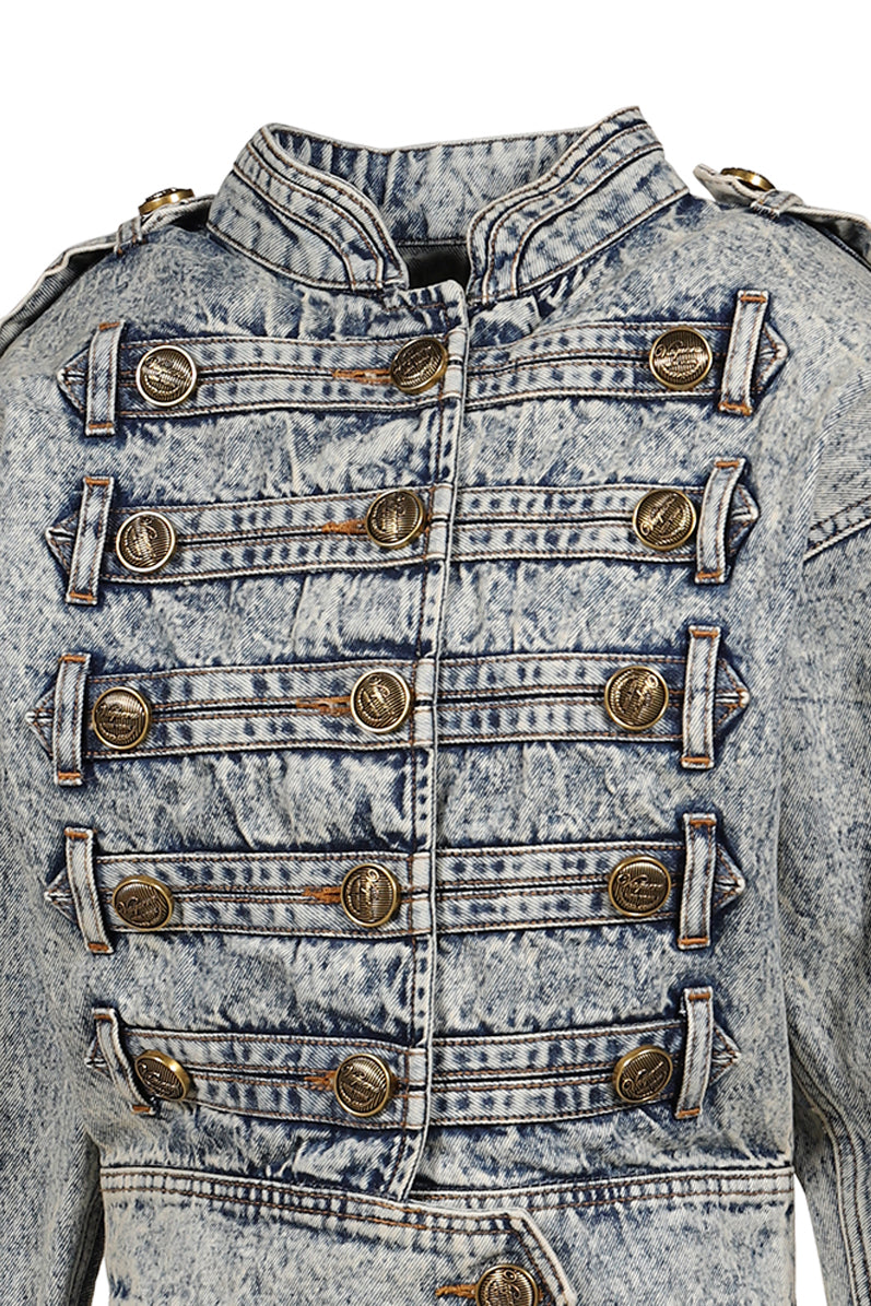 VAQUERA ヴァケラ SS26 NAPOLEON JACKET WOVEN / BLU - NUBIAN ヌビアン