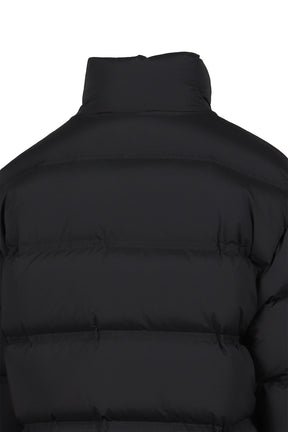 JACQUARD CHANNEL CROPPED PUFFER W/ REFLECTIVE LOGO / BLK