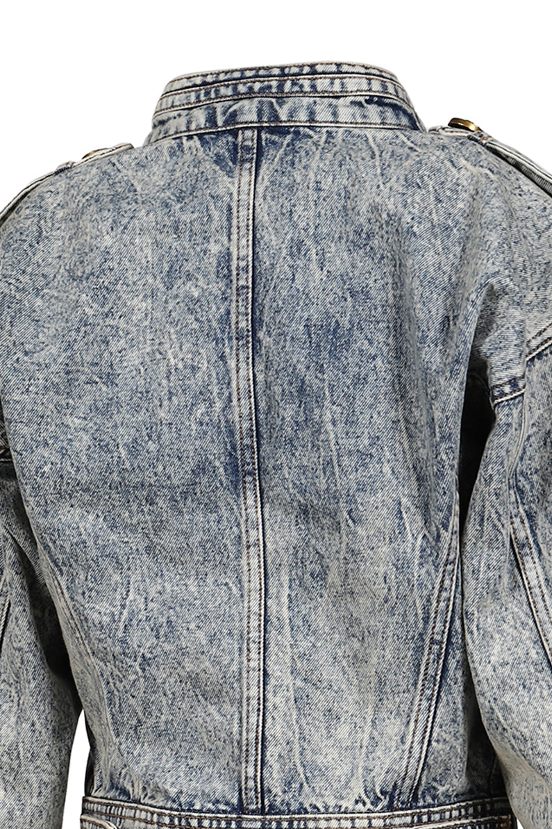 VAQUERA ヴァケラ SS26 NAPOLEON JACKET WOVEN / BLU - NUBIAN ヌビアン