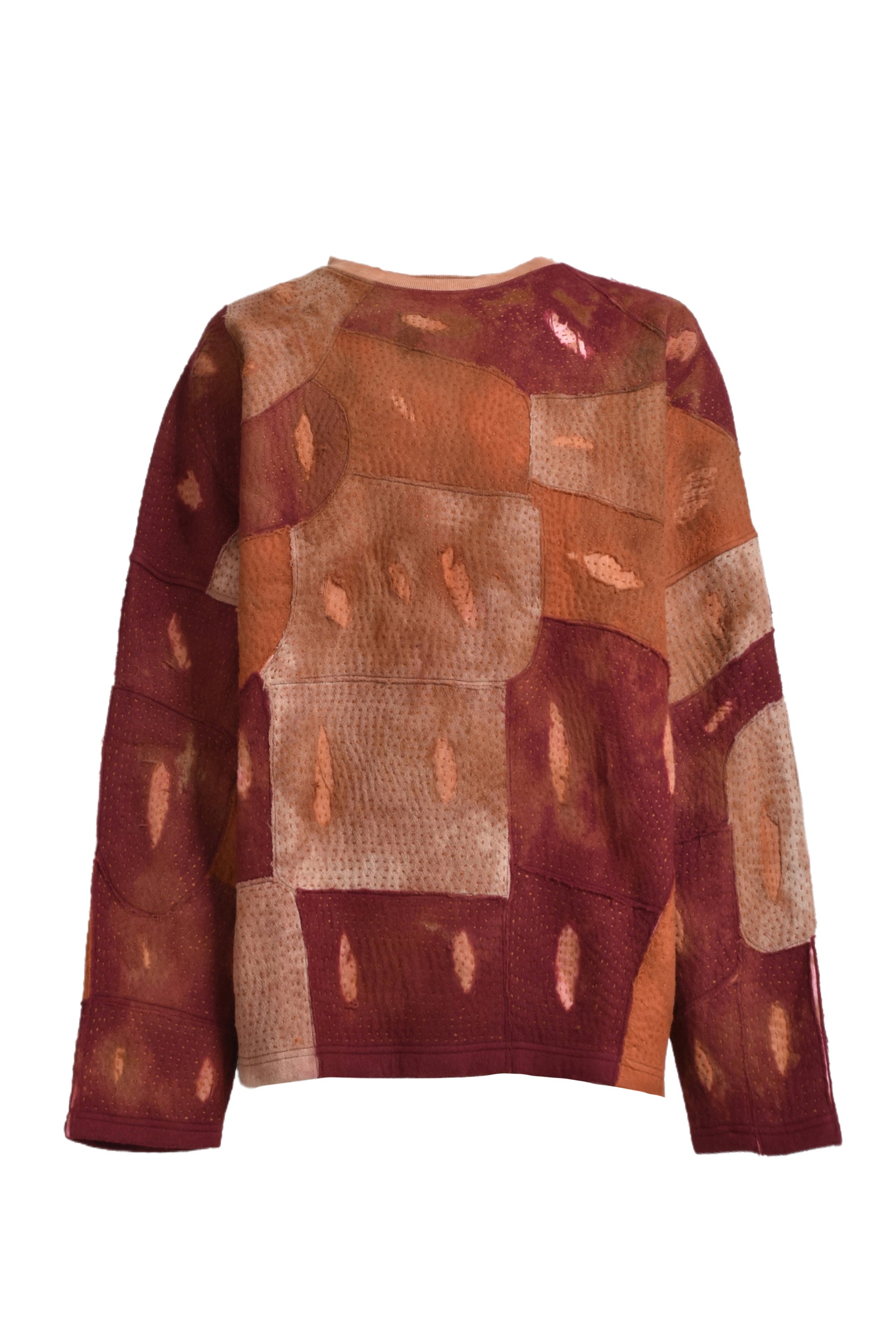 DISTRESSED CREWNECK IN BROWN / BRWN