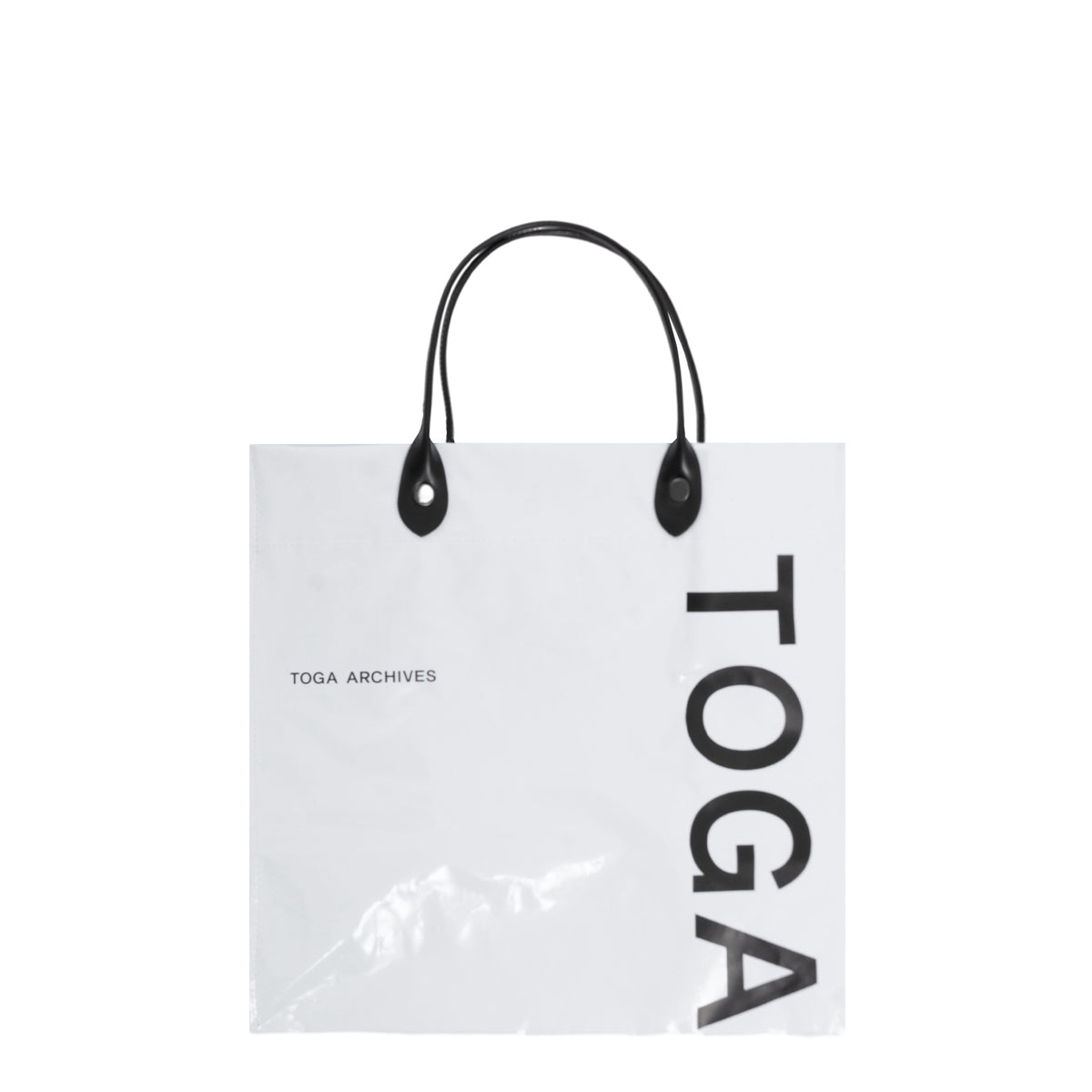 TOGA ARCHIVES FW23 TOGA LOGO TOTE BAG SMALL / WHT