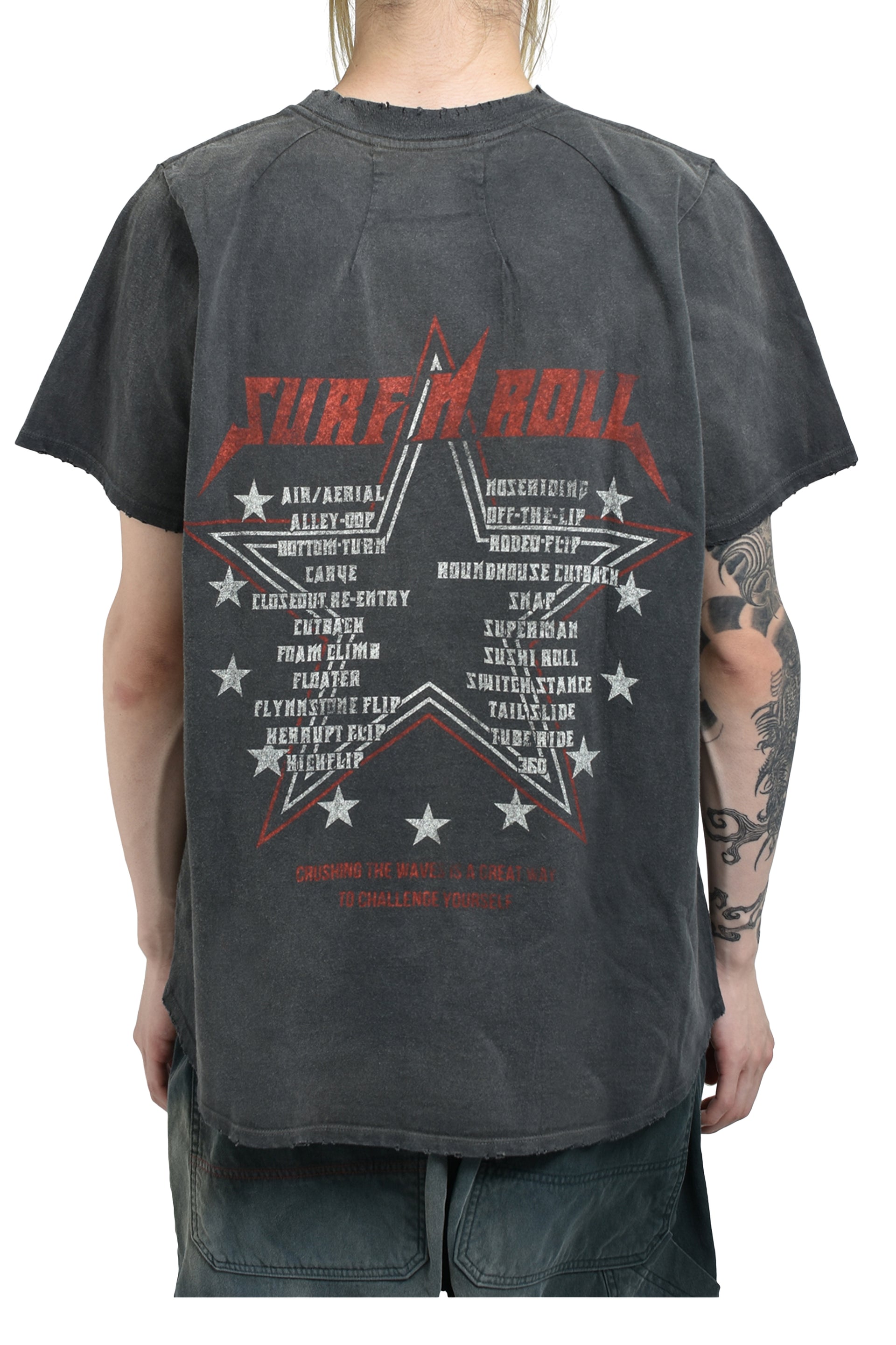 JUN/NAKAYAMA SURF N ROLL T-SHIRTS / BLK