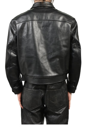 COMBATTIMENTO LEATHER JACKET / BLK