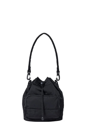DRAWSTRING SHOULDER BAG / BLK